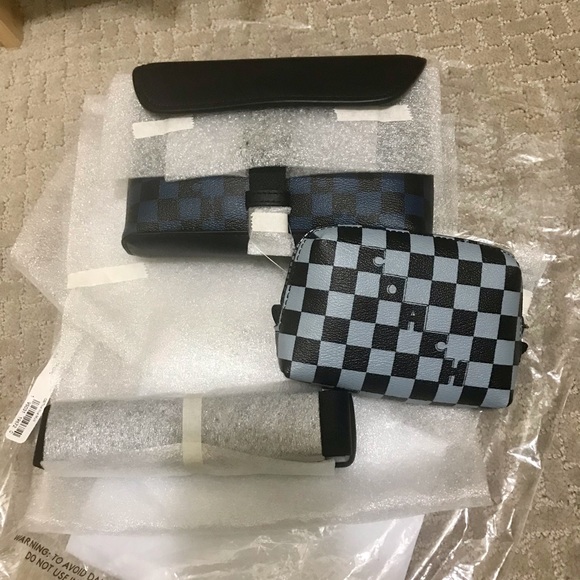 RIDER DOUBLE BELT BAG WITH CHECKER PRINT - Picture 4 of 5